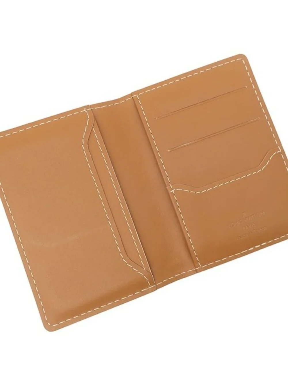 Louis Vuitton Card Case Pocket Organizer Leather Red Brown Business